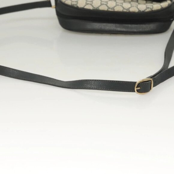 GUCCI GG Plus Supreme Shoulder Bag PVC Navy Gold Auth BA3799 - Picture 9 of 16